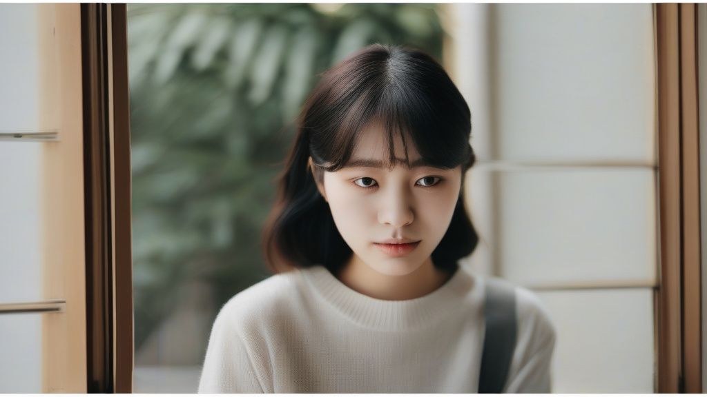 한국 가정집 거실에 꾸며진 아담한 웨딩 포토존