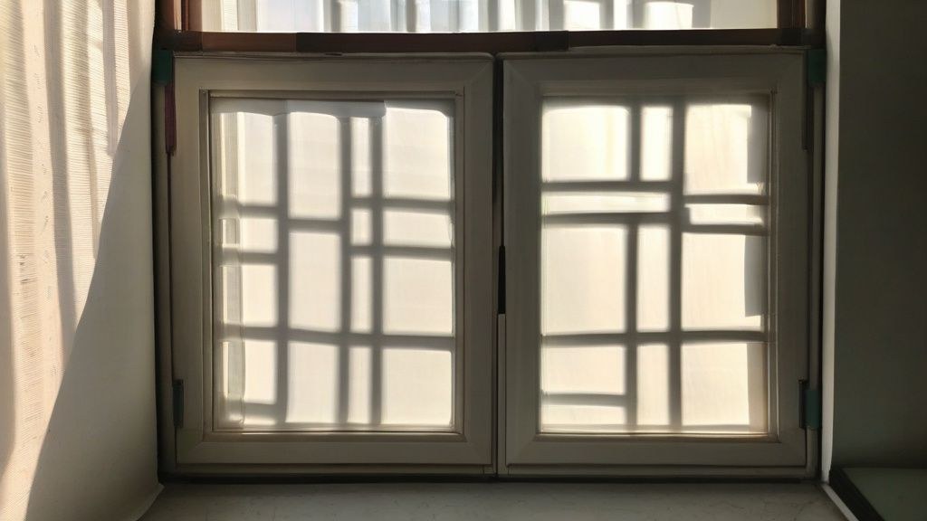 한국의 아파트 복도에서 문 앞에 놓인 택배 상자를 바라보는 뒷모습