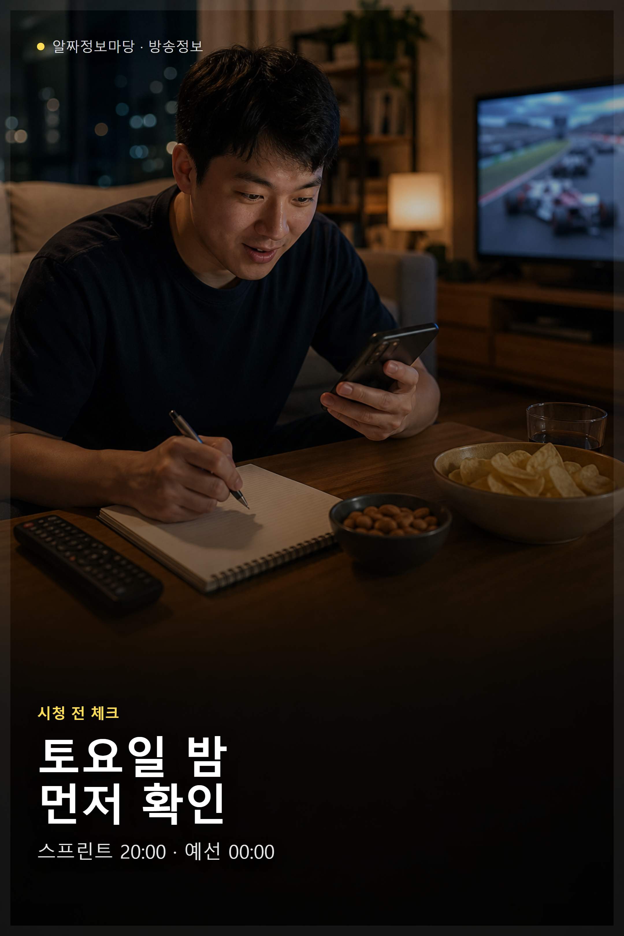 F1 영국 GP 2026 토요일 중계 시간을 거실에서 확인하는 팬